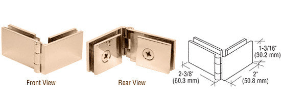 CRL 90 Degree Glass-to-Glass Showcase Hinge