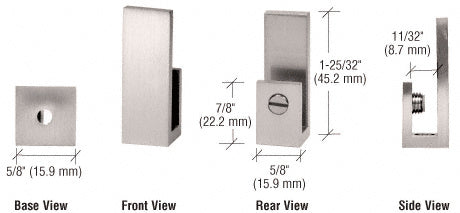 CRL Set Screw Clamp for 1/4" to 5/16" Glass
