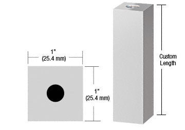 CRL 1" Square Standoff Base Custom Length