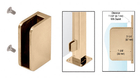 CRL 3/8" Closed Bottom Right Hand Radius Base Glass Clip