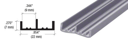 CRL Lower Plastic Track for 1/4" Sliding Panels