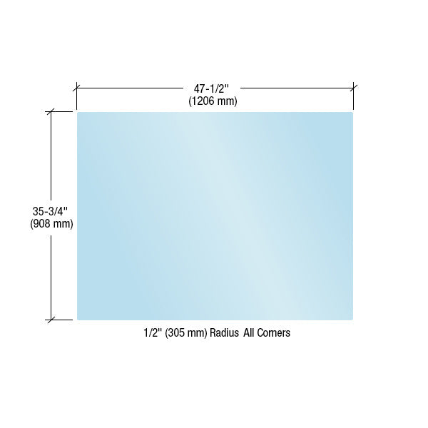 CRL Acrylic Protective Barrier Panel 47-1/2" x 35-3/4"