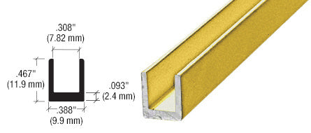 CRL 1/4" Single Aluminum U-Channel