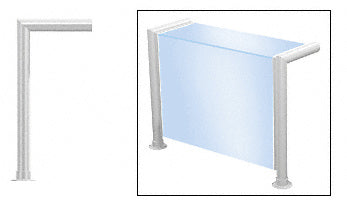 CRL Elegant 139 Series 1-1/2" Tubing Glass On Top and Front Only Sneeze Guard
