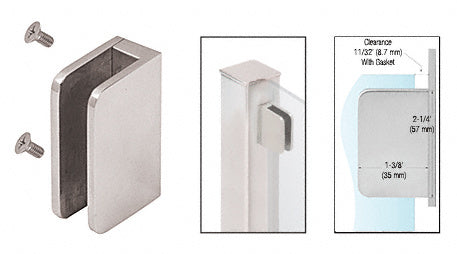 CRL 3/8" Top Flat Base Glass Clip