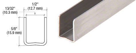 CRL 3/8" Radiused Back Steel U-Channel - 98"