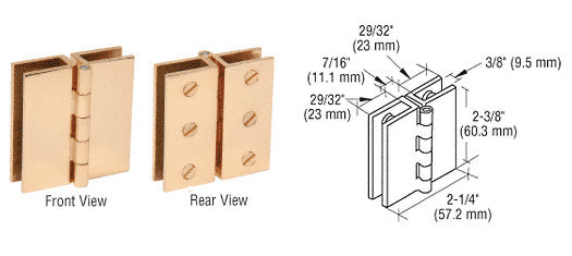 CRL Large Glass-to-Glass Out-Swing Set Screw Hinge