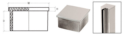 CRL 1-1/2" Square Flat End Cap