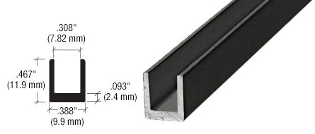CRL 1/4" Single Aluminum U-Channel
