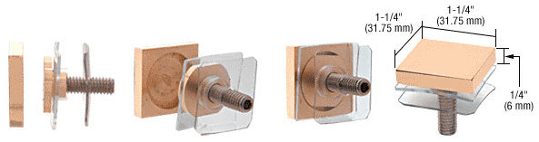 CRL 1-1/4" Square Standoff Cap