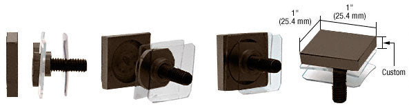 CRL Custom 1" Square Standoff Cap