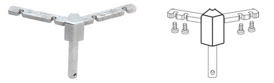 CRL Satin Anodized 135 Degree Showcase Corner for D4080 Showcases *DISCONTINUED*