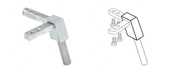 CRL Satin Anodized Top 70 Degree Corner for Slant Front Showcases *DISCONTINUED*