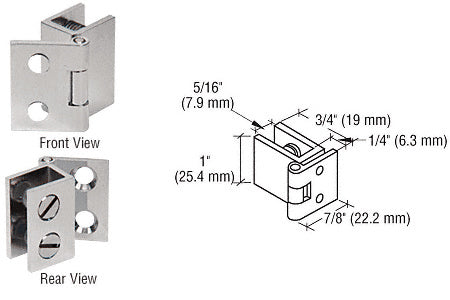 CRL 1" Wall Mount Set Screw Hinge