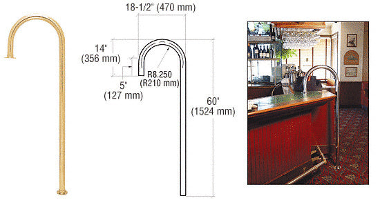 CRL Floor Mount Service Rail Additional Image - 1