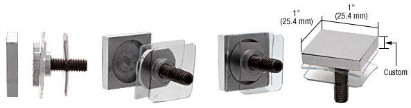 CRL Custom 1" Square Standoff Cap