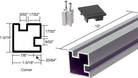 CRL Counter Post - 12", 18", 24" Hight Additional Image - 6
