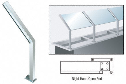 CRL D999 Series 23" Sneeze Guard Post Additional Image - 3