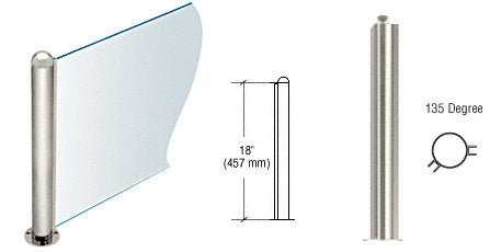 CRL 18" Round PP09 Elegant Series Counter/Partition 135 Degree Post *DISCONTINUED*