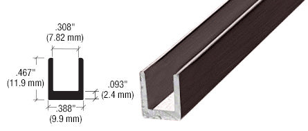CRL 1/4" Single Aluminum U-Channel