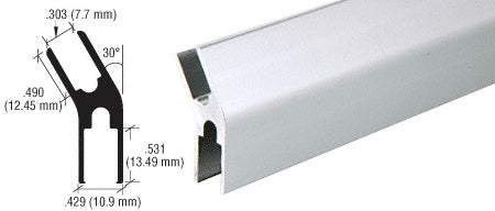 CRL Satin Anodized Aluminum 30 Degree Slant H-Bar *DISCONTINUED*