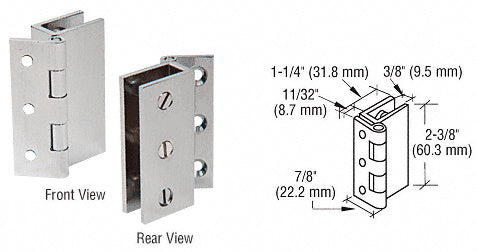 CRL Large Wall Mount Set Screw Hinge