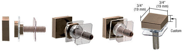 CRL Custom 3/4" Square Standoff Cap