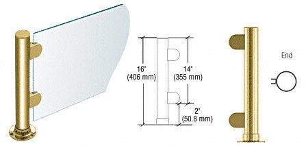 CRL 16" Round PP06 Elegant Series Counter/Partition End Post With Air Space