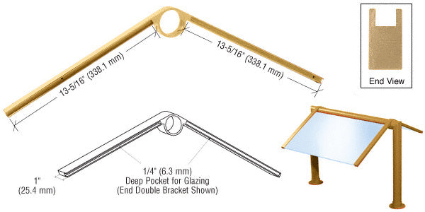CRL 2" Double Faced Sneeze Guard Bracket *DISCONTINUED*