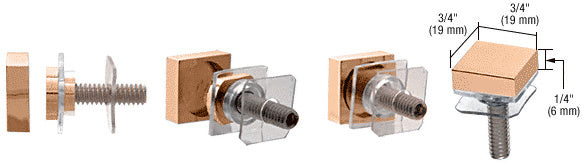 CRL 3/4" Square Standoff Cap Assembly