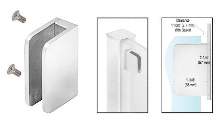CRL 3/8" Top Flat Base Glass Clip