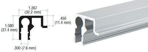 CRL Satin Anodized Aluminum Hinged Door Upright Extrusion *DISCONTINUED*