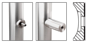 CRL 2" Tubing Adaptor for 1-1/4" Diameter Standoff