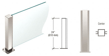 CRL 1-1/2" Square PP43 Plaza Series Counter/Partition Post Additional Image - 18