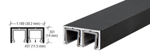 CRL Aluminum Plastic Lined Double Upper Channel