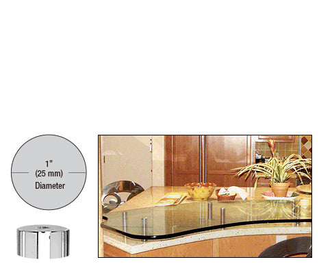 CRL 316 1" Diameter by 1/2" Long Standoff Base