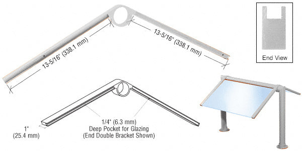 CRL 2" Double Faced Sneeze Guard Bracket *DISCONTINUED*