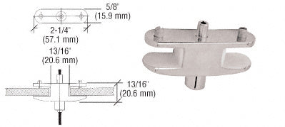 CRL Plated Fixed Double Shelf Bracket for Cable Display System