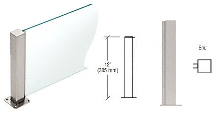 CRL 1-1/2" Square PP43 Plaza Series Counter/Partition Post Additional Image - 6