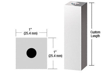 CRL 1" Square Standoff Base Custom Length