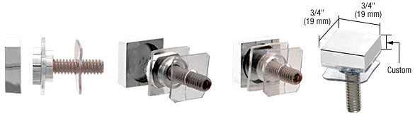 CRL Custom 3/4" Square Standoff Cap