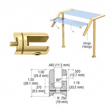 CRL Swivel Hinge Glass Fitting