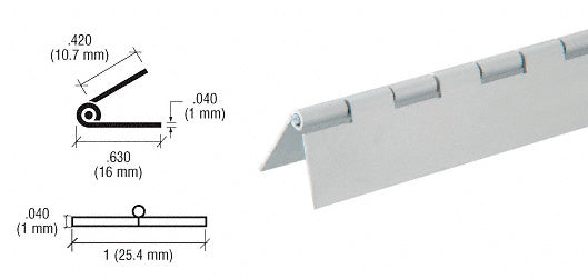 CRL 1/2" Aluminum Piano Hinge - 72" *DISCONTINUED*