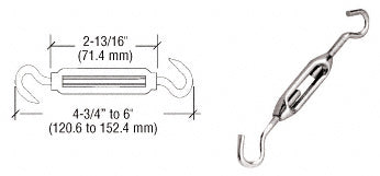 CRL Nickel Plated Cable Turnbuckle for Cable Display System