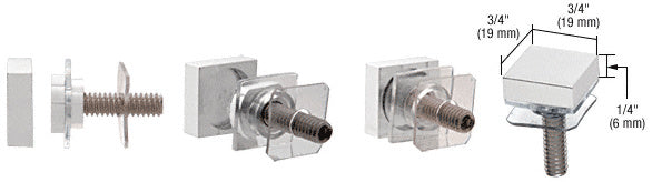 CRL 3/4" Square Standoff Cap Assembly