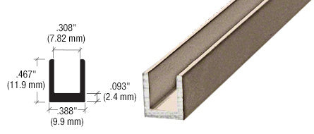 CRL 1/4" Single Aluminum U-Channel
