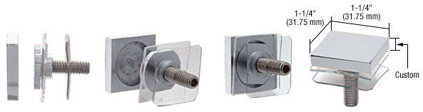 CRL Custom 1-1/4" Square Standoff Cap