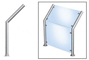 CRL Contemporary 201 Series 1-1/2" Tubing Glass On Slant and Front Only Sneeze Guard