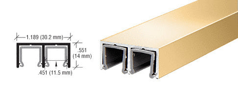 CRL Aluminum Plastic Lined Double Upper Channel