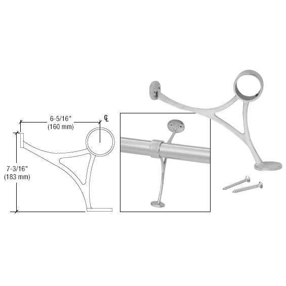 CRL Combination Foot Railing Bracket